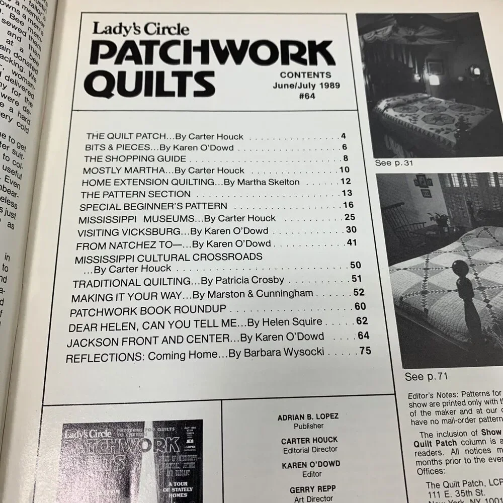 2 Lady's Circle Patchwork Quilts Magazines July & Nov/Dec 1989 Vtg Quilt Pattern